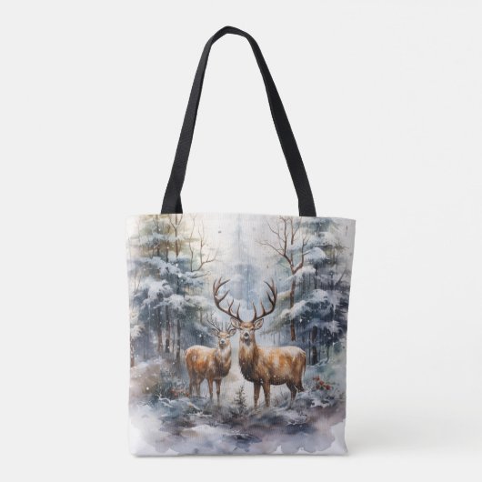 Rendieren in Winter Wonderland Tote Bag (Achterkant)