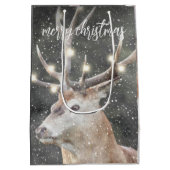 rendieren in wintersneeuwkerst medium cadeauzakje (Achterkant)