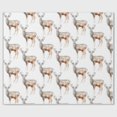 Rendieren - Kerst Schattige Cadeaupapier (Vlak)