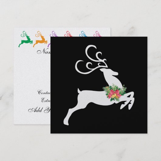 Rendieren Kerst / Vakantie Kaart - SRF (Voorkant / Achterkant)