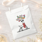 rendieren, kerstblaasjes, rode sjaal en sneeuw bedankzakje (Geknipt)