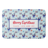 rendieren, kerstbomen en sneeuwvlokken badmat (Voorkant)