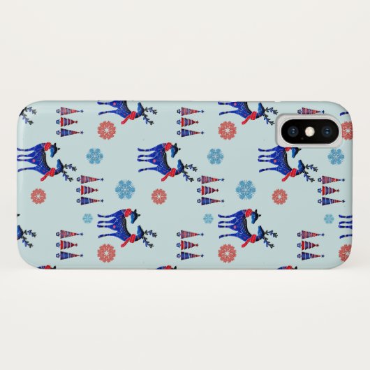 rendieren, kerstbomen en sneeuwvlokken Case-Mate iPhone case (Achterkant (horizontaal))