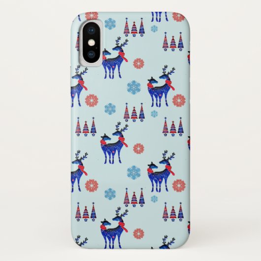 rendieren, kerstbomen en sneeuwvlokken Case-Mate iPhone case (Achterkant)