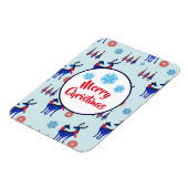 rendieren, kerstbomen en sneeuwvlokken magneet (Linkerzijde)