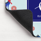 rendieren, kerstbomen en sneeuwvlokken muismat (Hoek)