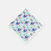 rendieren, kerstbomen en sneeuwvlokken servet (Hoek)