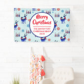 rendieren, kerstbomen en sneeuwvlokken spandoek (Insitu)