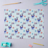 rendieren, kerstbomen en sneeuwvlokken tissuepapier (Craft)