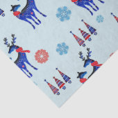 rendieren, kerstbomen en sneeuwvlokken tissuepapier (Detail)