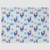 rendieren, kerstbomen en sneeuwvlokken tissuepapier (Voorkant)