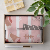 Rendieren Kerstbomen Moderne Roze Kerstmis Tissuepapier (Geschenk)