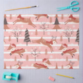 Rendieren Kerstbomen Moderne Roze Kerstmis Tissuepapier (Craft)