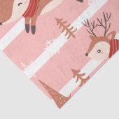 Rendieren Kerstbomen Moderne Roze Kerstmis Tissuepapier (Detail)