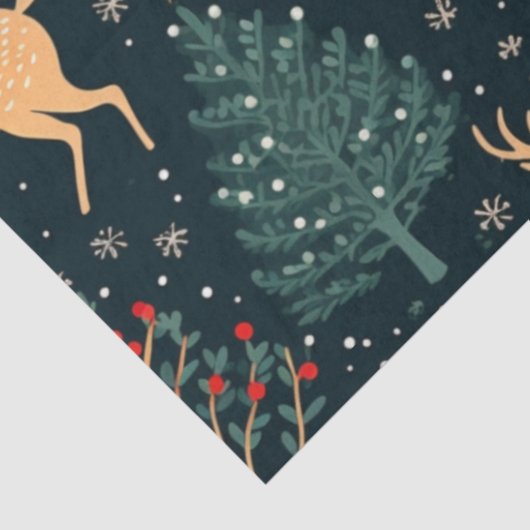 Rendieren Kerstbomen Ornamenten Kerst Tissuepapier (Detail)