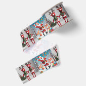 Rendieren & Kerstman Grosgrain Lint (Achterkant)