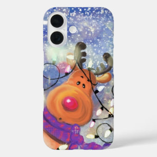Rendieren Kerstmis iPhone of Samsung Hoesjes