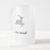 Rendieren klaar voor de start matglas bierpul (Voorkant links)