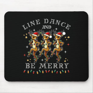 Rendieren lijn dansen en wees vrolijk kerstfeest muismat