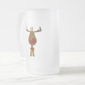 rendieren matglas bierpul (Voorkant links)