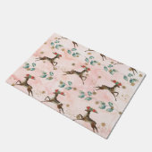 rendieren met bloemen in het patroon van Antlers Deurmat (Schuin)