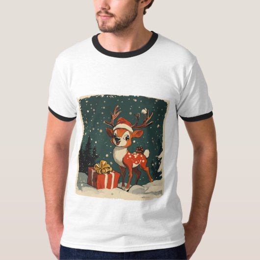 Rendieren met cadeaus t-shirt (Voorkant)