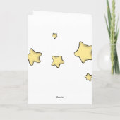 Rendieren met gele sterren feestdagen kaart (Achterkant)