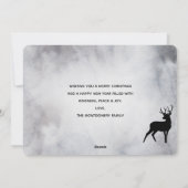 Rendieren met grote gewei Waterverf kerst Feestdagenkaart (Achterkant)