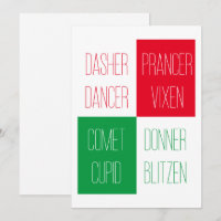 RENDIEREN NAMEN 5x7 Platte Kaart