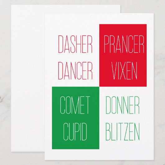 RENDIEREN NAMEN 6.5x8.75 Vlakke Kaart (Voorkant / Achterkant)