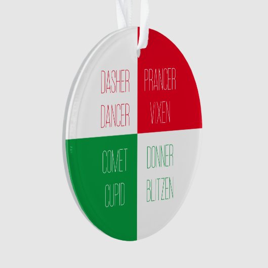 RENDIEREN NAMEN Acryl Circle Ornament (voorkant)