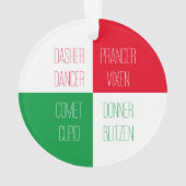 RENDIEREN NAMEN Acryl Circle Ornament (achterkant)