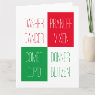 RENDIEREN NAMEN Grote Kerst Kaart