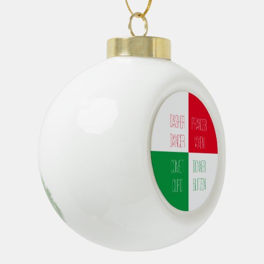 RENDIEREN NAMEN keramische bal Ornament (Links)