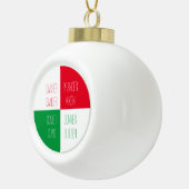 RENDIEREN NAMEN keramische bal Ornament (Rechts)