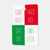 RENDIEREN NAMEN Metal Square Ornament (Voorkant links)