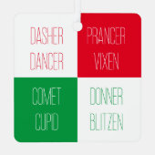 RENDIEREN NAMEN Metal Square Ornament (Achterkant)