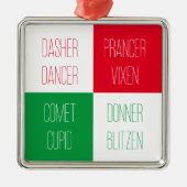 RENDIEREN NAMEN Premium Square Ornament (Voorkant)