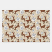 rendieren op blauw en bruin inpakpapier vel (Voorkant)