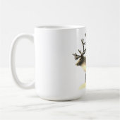 Rendieren op een winterdag koffiemok (Links)