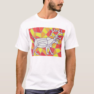 rendieren op Glas in lood T-shirt