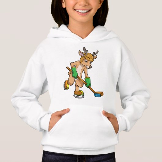 rendieren op ijshockey met een hockey (Voorkant)