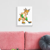 rendieren op ijshockey met een hockey canvas afdruk (Insitu (Woonkamer))
