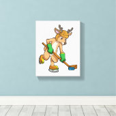 rendieren op ijshockey met een hockey canvas afdruk (Insitu (Houten vloer))