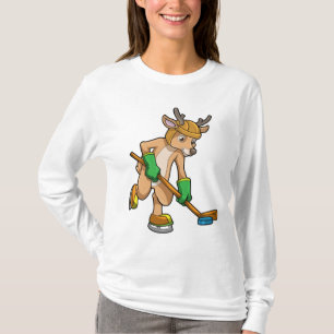 rendieren op ijshockey met een hockey t-shirt