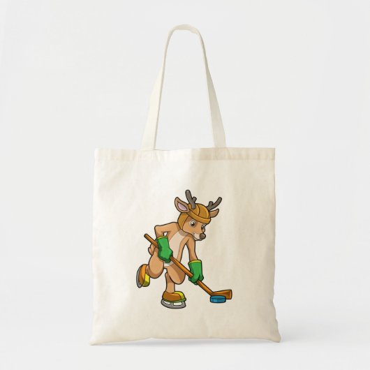 rendieren op ijshockey met een hockey tote bag (Voorkant)