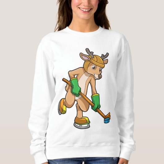 rendieren op ijshockey met een hockey trui (Voorkant)