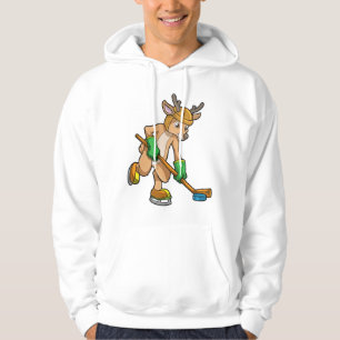 rendieren op ijshockey met ijshockeystick hoodie