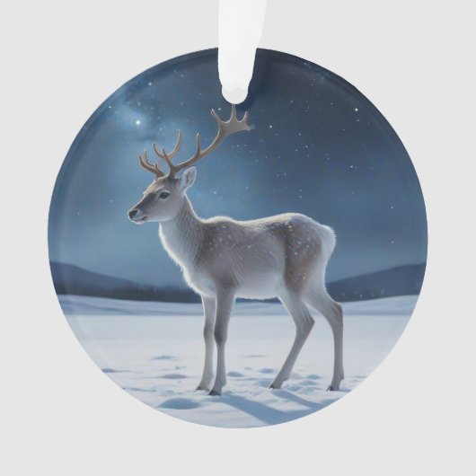 Rendieren op kerstavond ornament (voorkant)