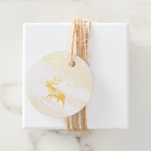 rendieren op winterdag bedankjes labels (Met doos)